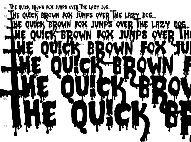 JMH Crypt font waterfall